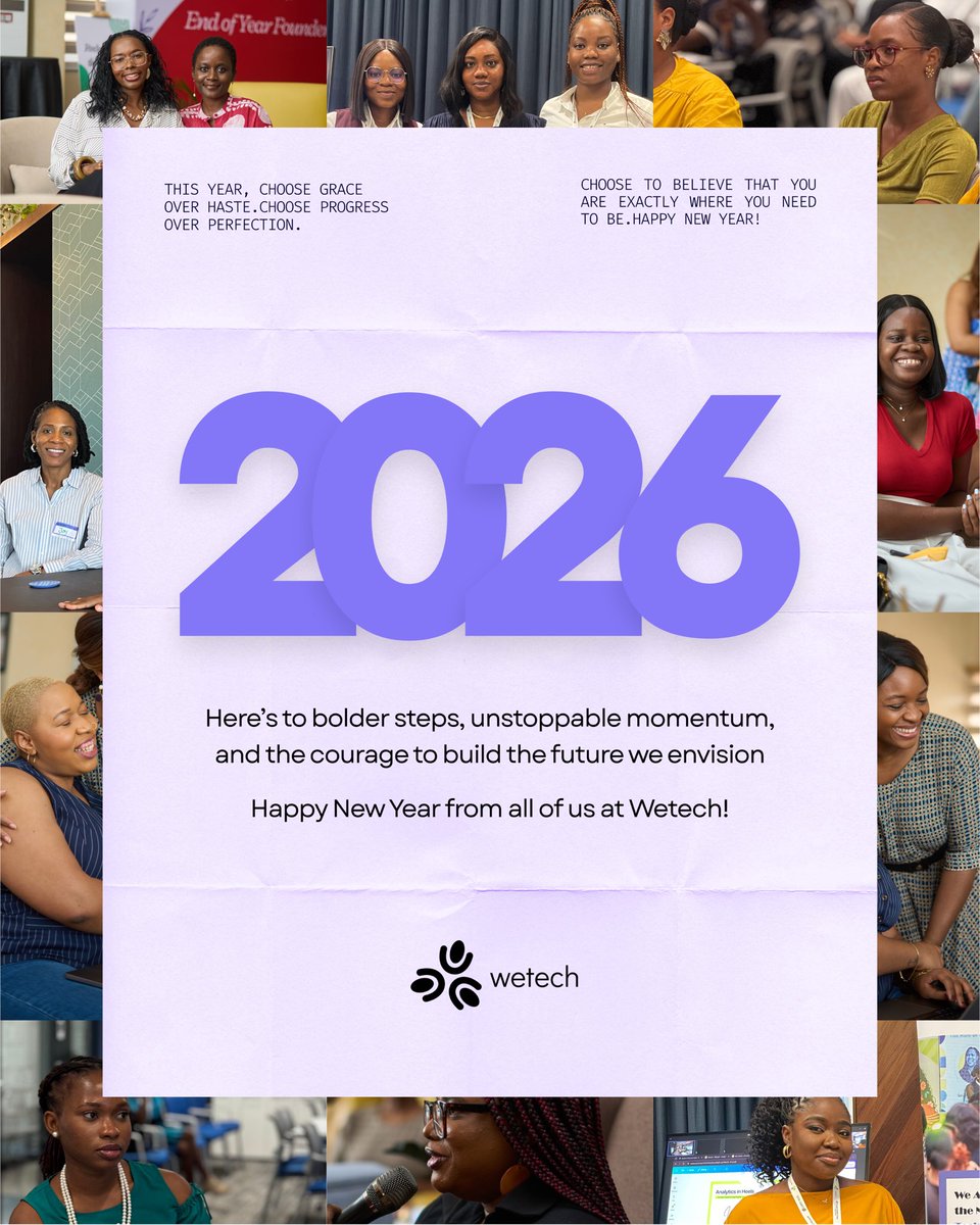 May 2026 bring clarity, joy, and the strength to rise above limits!

Cheers to the New Year 🥂

#YearOfTheShift #WomeninTech #WetechAfrica #HappyNewYear