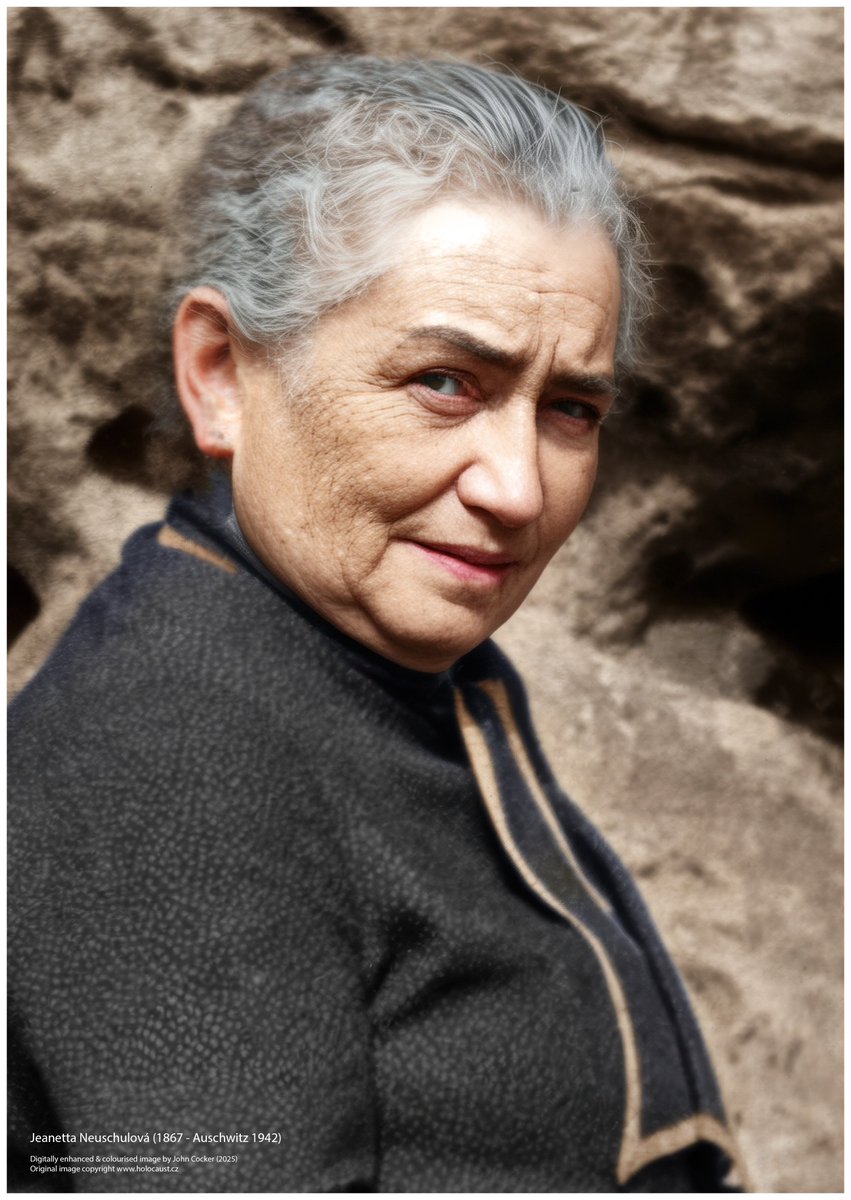 joecocker15's tweet image. On this day in 1867, a Czech Jewish woman was born. On the 13 Jul 1942 she was deported to Theresienstadt and on the 26 Oct 1942 to Auschwitz where she perished. Her name was Jeanetta Neuschulová

Please support @AuschwitzMuseum