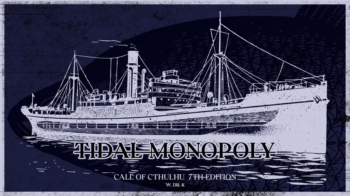 CoC 타이만(다인가능) 시나리오 [Tidal Monopoly]을 배포합니다.

탐사자와 KPC 모두 신화생물로, 치안이 좋지 않은 항구도시를 배경으로 합니다.

사람이 물고기를 닮은걸까요, 물고기가 사람이 된걸까요?

posty.pe/cgk3qz

일단 다 쥐어패서 진행하는 방향을 권장합니다.