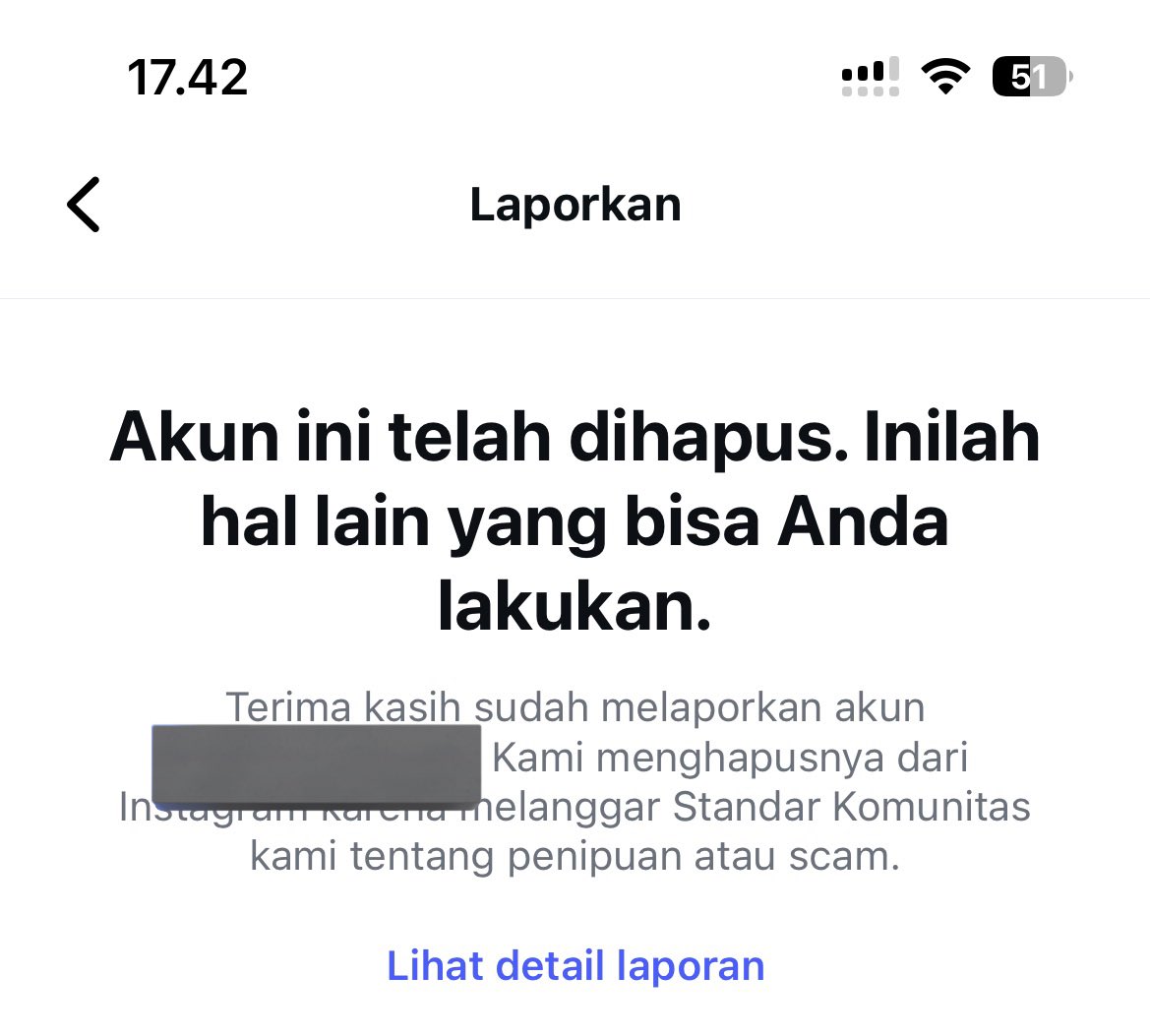 Alfernandiooo's tweet photo. @janciiiook Kejadian yg sama, dihari yg sama tapi bedanya aku scam pjt dan udah sebarin kemana mana, cuma untungnya akun IG yang neror langsung dilenyapkan sama IG pas aku report sekali🥹 https://t.co/jlyJYENCal