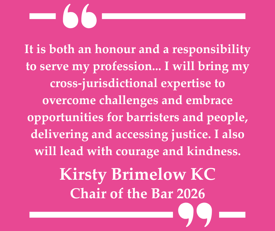 thebarcouncil's tweet photo. Kirsty Brimelow KC @Kirsty_Brimelow begins her year-long term as Chair of the Bar Council today (1 January 2026), succeeding Barbara Mills KC. Kirsty practises in criminal, international and public law from Doughty Street Chambers. She is a former Chair of the Criminal Bar Association and was the first female Chair of the Bar Human Rights Committee.

Kirsty will set out her priorities as Chair of the Bar at her inaugural address later in January, but she takes up the position at a critical time for the justice sector. Kirsty will continue to lead the Bar Council’s opposition to government proposals to curtail jury trials in response to the Leveson review of criminal courts. She will also continue to advocate for greater investment across all jurisdictions, especially in criminal legal aid but without losing sight of need in family and civil courts. She will shine a spotlight on children in the justice system.

Read more about our new Chair Kirsty Brimelow KC: https://t.co/Qmmnn9fcgK
