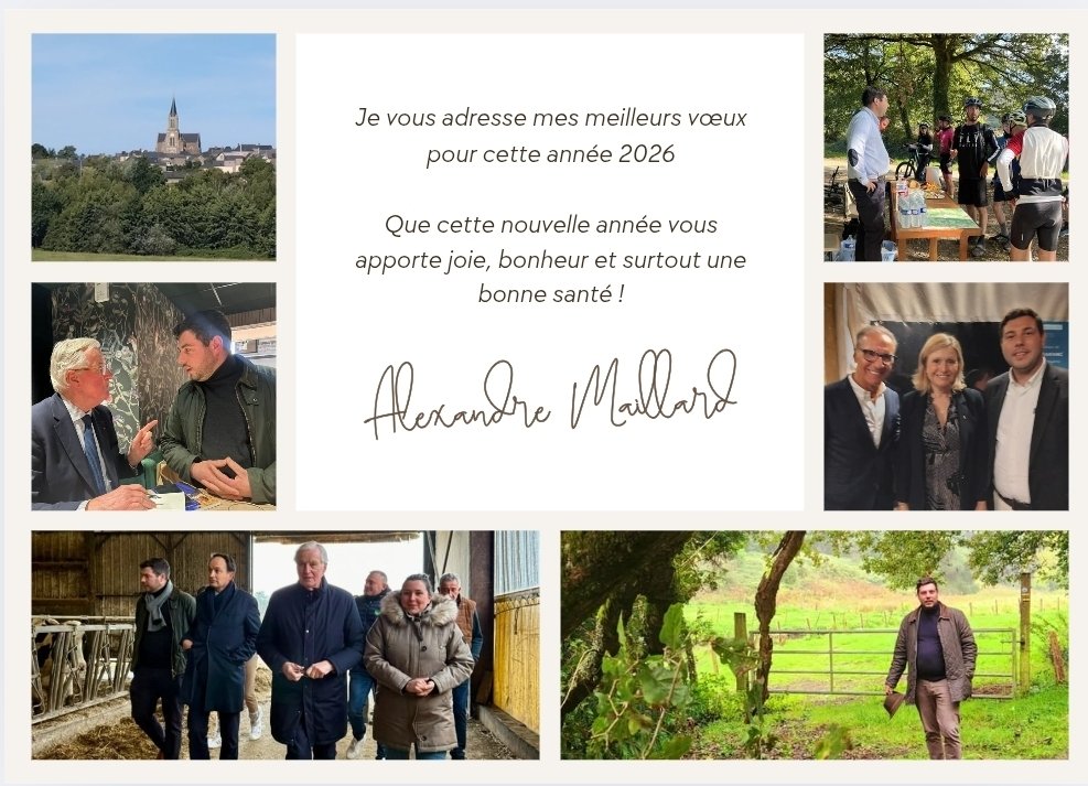 ✨ En ce début d’année 2026, je vous adresse mes meilleurs vœux.
Que cette nouvelle année soit placée sous le signe de l’espérance, de la solidarité et d’une bonne santé pour toutes et tous.
Très belle année 2026 ! 🌟