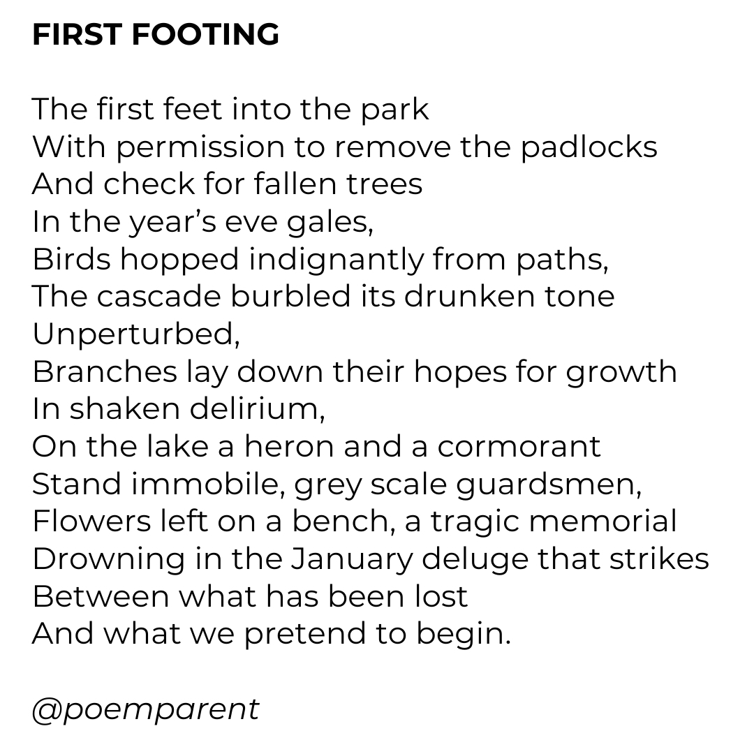 A poem from last New Years Day that I felt was worth a reshare. Happy New Year to all the readers of this page. Thanks for reading, liking and sharing the word.

#newyearsday #newyear2026 #happynewyear❤️  #newyearpoem #firstfooting #poemday #dailypoem #poemfortheday #poem