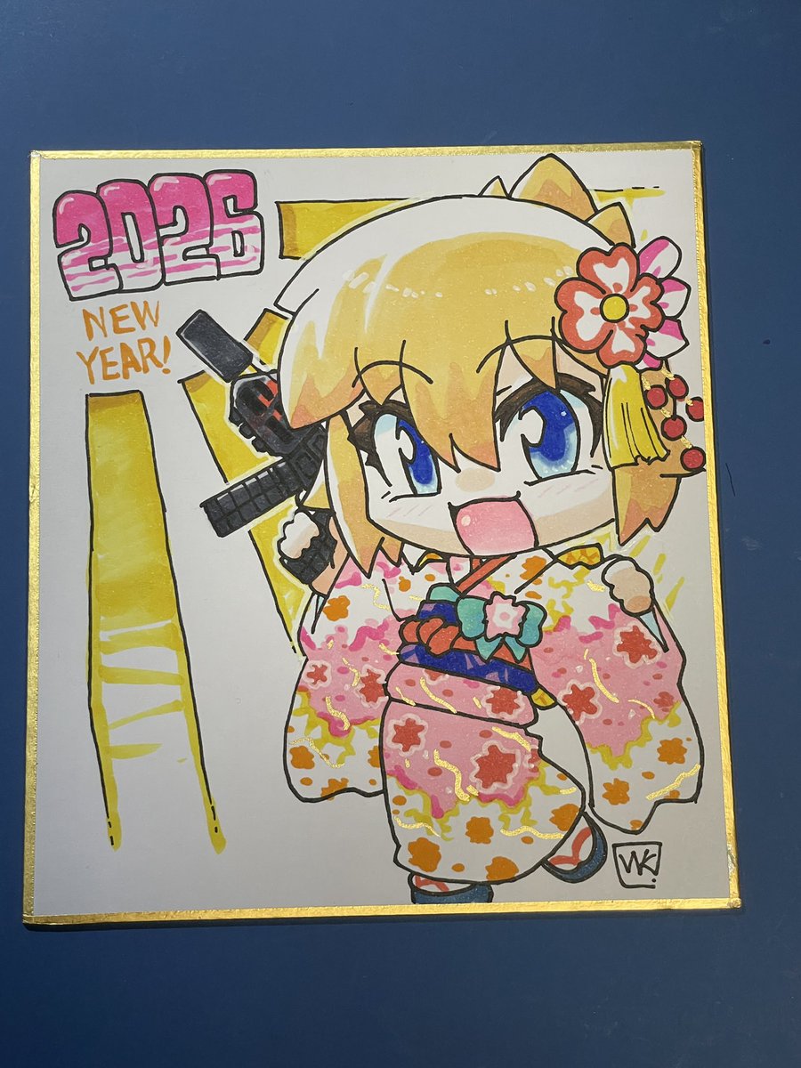 はいそんな訳でミニ色紙描きました！ せっかく描いたのでこちらの色紙