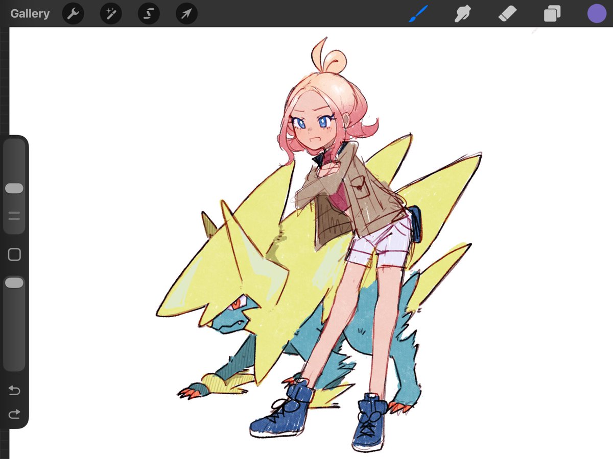 First doodle of the year!! Taunie and Mega Manetric,,