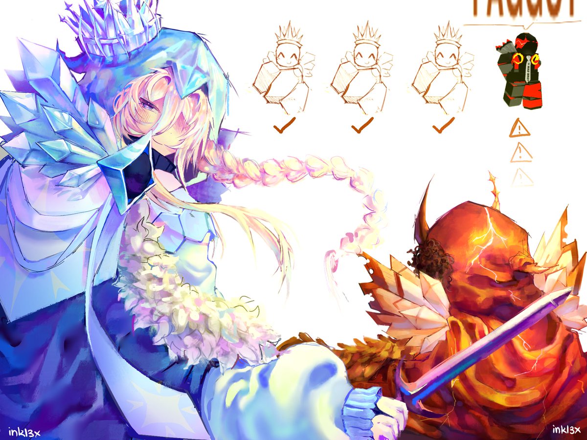 inkl3x's tweet image. this is supposed to be 2 separate pieces but it looked good together so i made it one #mm12