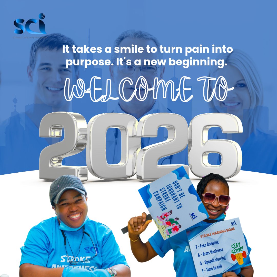 It takes a smile to turn pain into purpose. It's a new beginning! Welcome to 2026 🎉

 #newyear2026 #JoyfulSeason #purposefulliving #strokecareinternational #HealthWithHeart