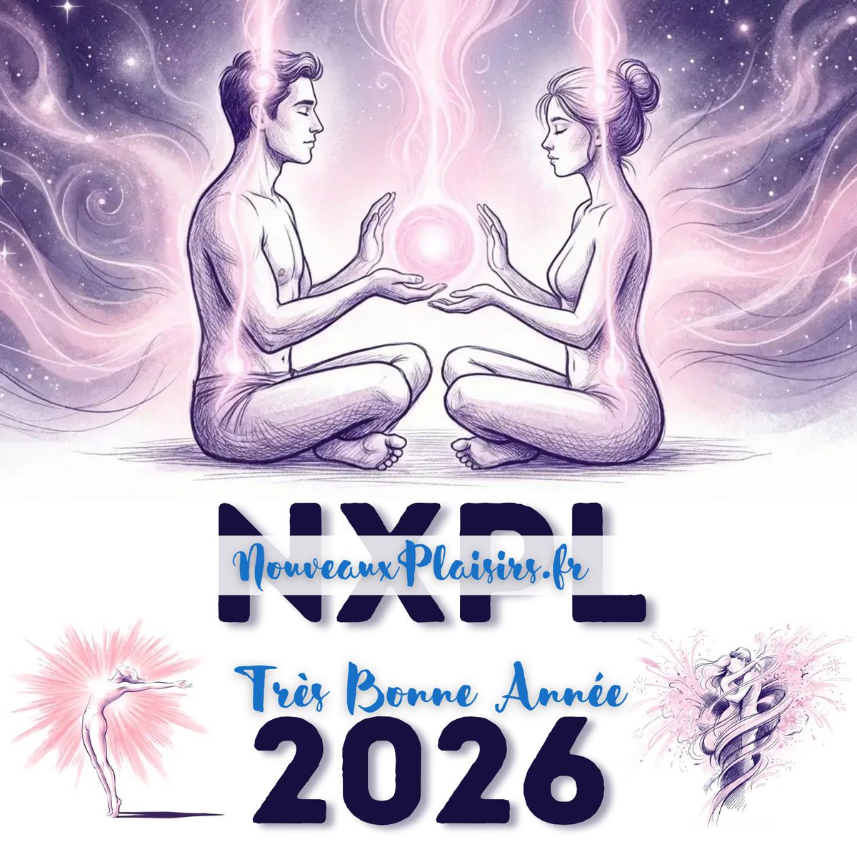 Toute l'équipe de nouveauxplaisirs.fr vous souhaite une très belle année 2026, avec beaucoup d'amour 💝, de fun 😄, de sexualité créative 🌈🍆🍑🥑🫜 et d'épanouissement personnel 💜