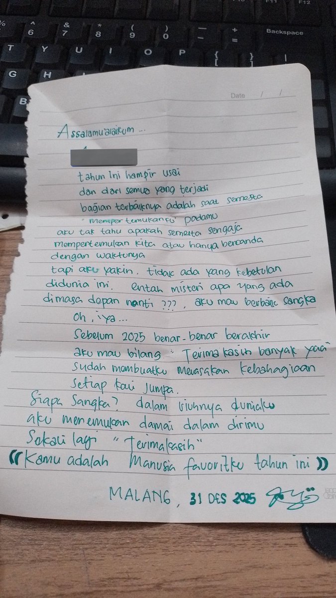 beuteef's tweet image. Baru aja ganti tahun, udah ada gebrakan baru :)) 
Dapet surat dari pelangganku wkwkwk mboh wes