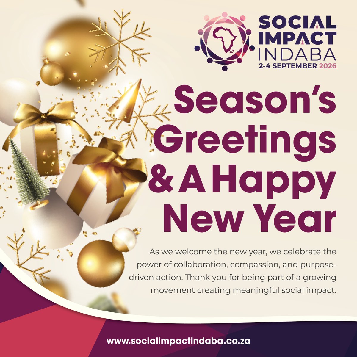 ImpactIndaba's tweet photo. Stepping into the new year with purpose. We’re building meaningful change through collaboration, bold action, and strong partnerships turning commitment into real impact across Africa &amp; beyond. #HappyNewYear https://t.co/OYSs8BoxjD