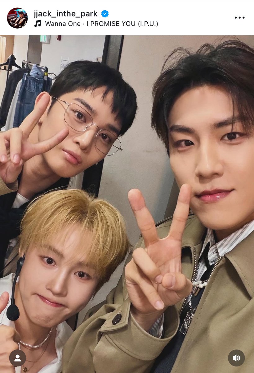 WANNABOND's tweet image. 260101 Woojin insta post with Sungwoon and Jinyoung after Sungwoon’s FM last night with backsound Wanna One’s I.P.U #박우진 #하성운 #배진영  

#WANNABOND #WannaOne #워너원