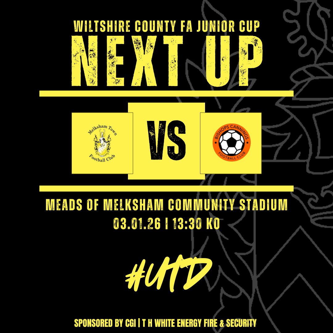 MTFCDevelopment's tweet image. NEXT UP 🔜 

We start 2026 with our semi final of the Wiltshire County Junior Cup; here are the details ⤵️

🆚 @ClubBishops 
📆 Saturday 3rd January
📍 Eastern Way, Melksham, SN12 7GU
🏆 @WiltsCountyFA Junior Cup
🕒 KO 1:30pm

#UTD