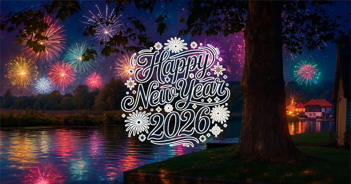 Happy New Year from all of us at Broads Escapes! 🎆✨
Wishing you a year filled with happiness, relaxation, and wonderful moments on the Broads.