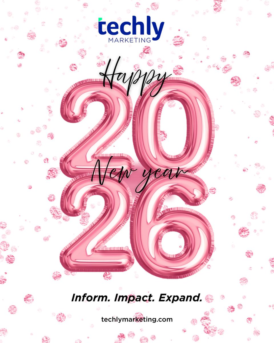 mytechlymarket's tweet photo. 2026 is here to bring dreams to reality.

Keep learning, winning, and growing in your endeavour.

Happy New Year!! #2026 #TechlyMarketing https://t.co/DbWW5Emw52