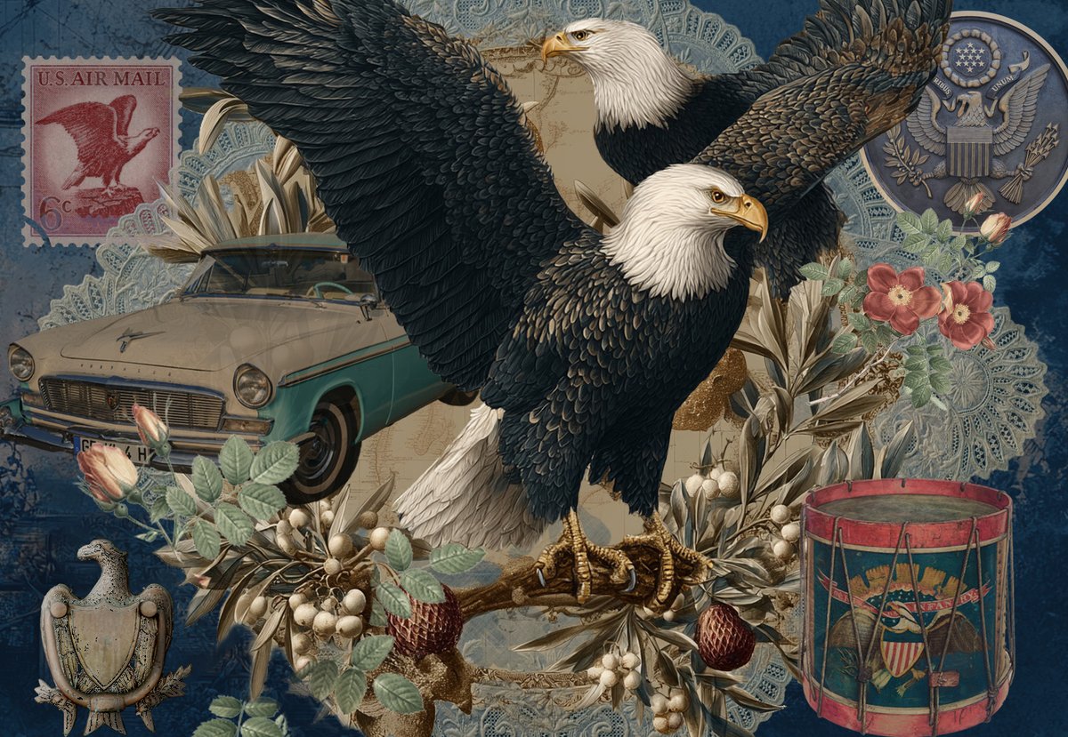 🇺🇸🦅 رسميا — النسر الأصلع هو الطائر الوطني للولايات المتحدة منذ ما يقارب  من 250 عامًا، يقف النسر الأصلع شامخًا كرمزٍ للقوة والحرية والاستقلال، حيث  يظهر في الختم العظيم للولايات المتحدة، وعلى, image size:1199x829