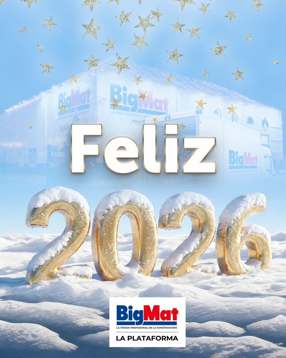 🎉¡Feliz año 2026 para todos!🎄
🌟Esperamos que este año este cargado de deseos.

#BigMat #Reforma #Construción #Navidad #profesionales #Felizaño