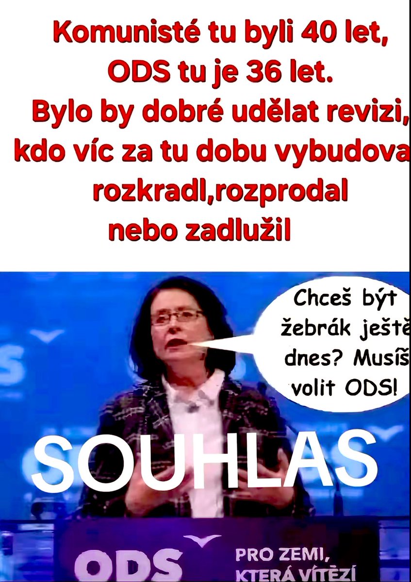 Není už čas otevřít tu debatu?

Komunisté tu byli 40 let,
ODS tu je 36 let.
Bylo by dobré udělat revizi, 
kdo víc za tu dobu vybudoval, rozkradl, rozprodal nebo zadlužil🧐 po kom nám tu zůstal solární tunel či kdo tu stavěl nemocnice a divadla 🧐