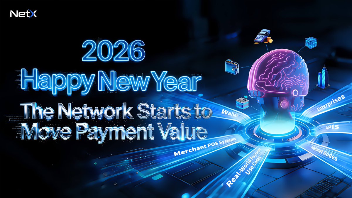 netx_world's tweet image. 🎆Happy New Year 2026, NetX family! 🎆

2026 marks a year of real delivery for #NetX —
more payment pilots going live, more features and services rolling out across the ecosystem.

This is where AI, trusted computing, and on-chain incentives converge, and more community members…