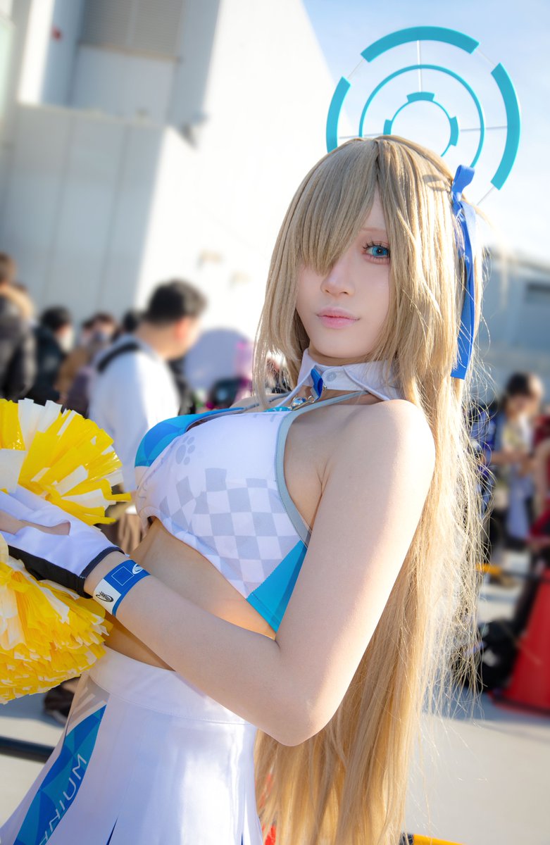 brangkat's tweet image. 시안 CYAN ✧ シアン（@CYAN_Nyacos）さん    

一之瀬アスナ／チアリーダー（ブルーアーカイブ）

20251231  
C107 2日目   

#C107 #C107コスプレ #CYAN #시안