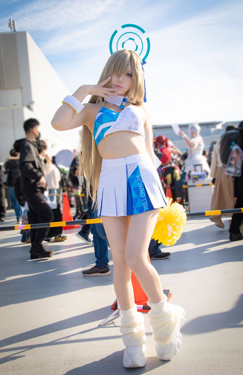 brangkat's tweet image. 시안 CYAN ✧ シアン（@CYAN_Nyacos）さん    

一之瀬アスナ／チアリーダー（ブルーアーカイブ）

20251231  
C107 2日目   

#C107 #C107コスプレ #CYAN #시안