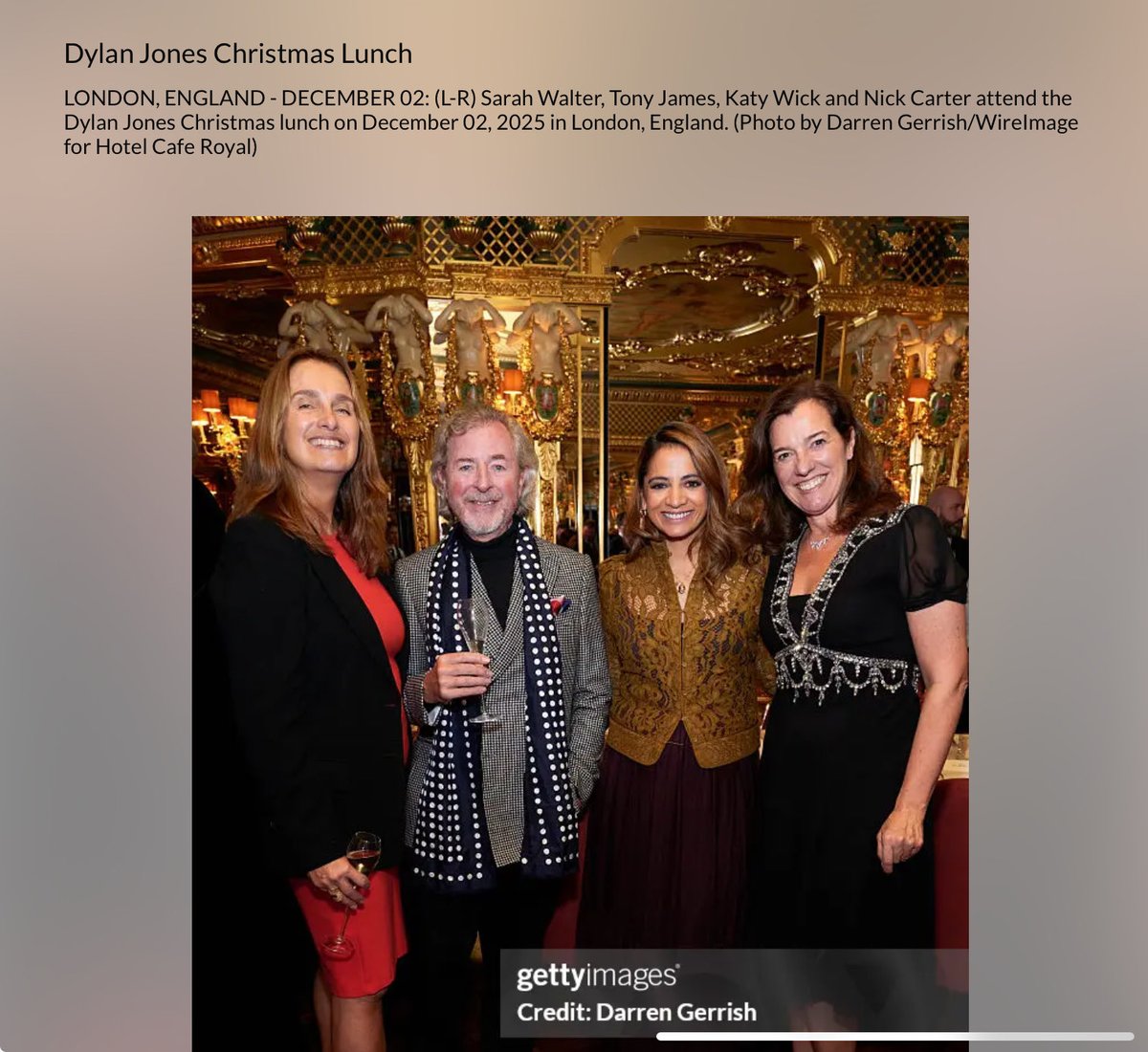 tonyjamesworld's tweet photo. Best fun Lunch 2025

Big thanks to the ever stylish  #DylanJones for an amazing lunch at the #CafeRoyal london and for sitting me next to the fireworks of #CourtneyLove.  With @GaryKemp, the gorgeous #SarahWalter and many more…… https://t.co/NEErlavoXp