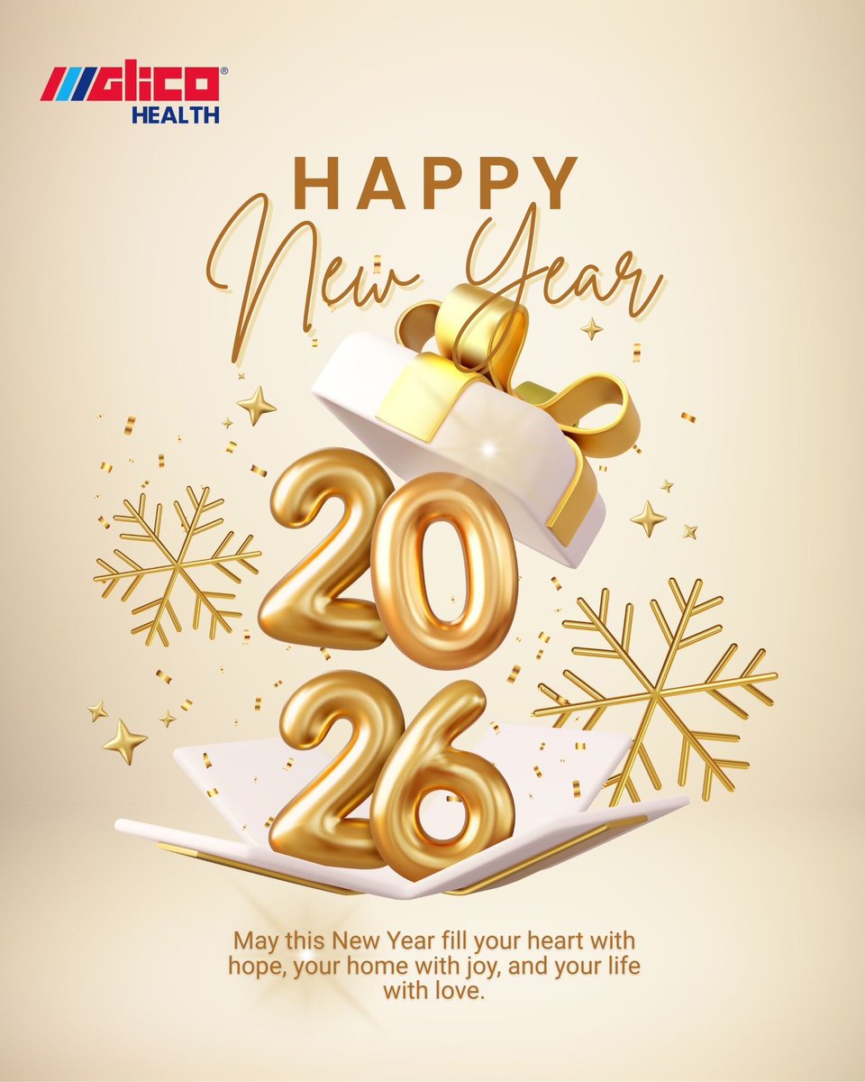 GLICOHealth's tweet image. Page 1 of 365. 📖✨

The script for 2026 is yours to write. Make it a story of success, happiness, and top-tier health.

We’re ready to cushion you through every chapter. Happy New Year, Ghana! 🇬🇭🚀

#HappyNewYear2026 #GLICOHealth #Ghana #NewYearVibes