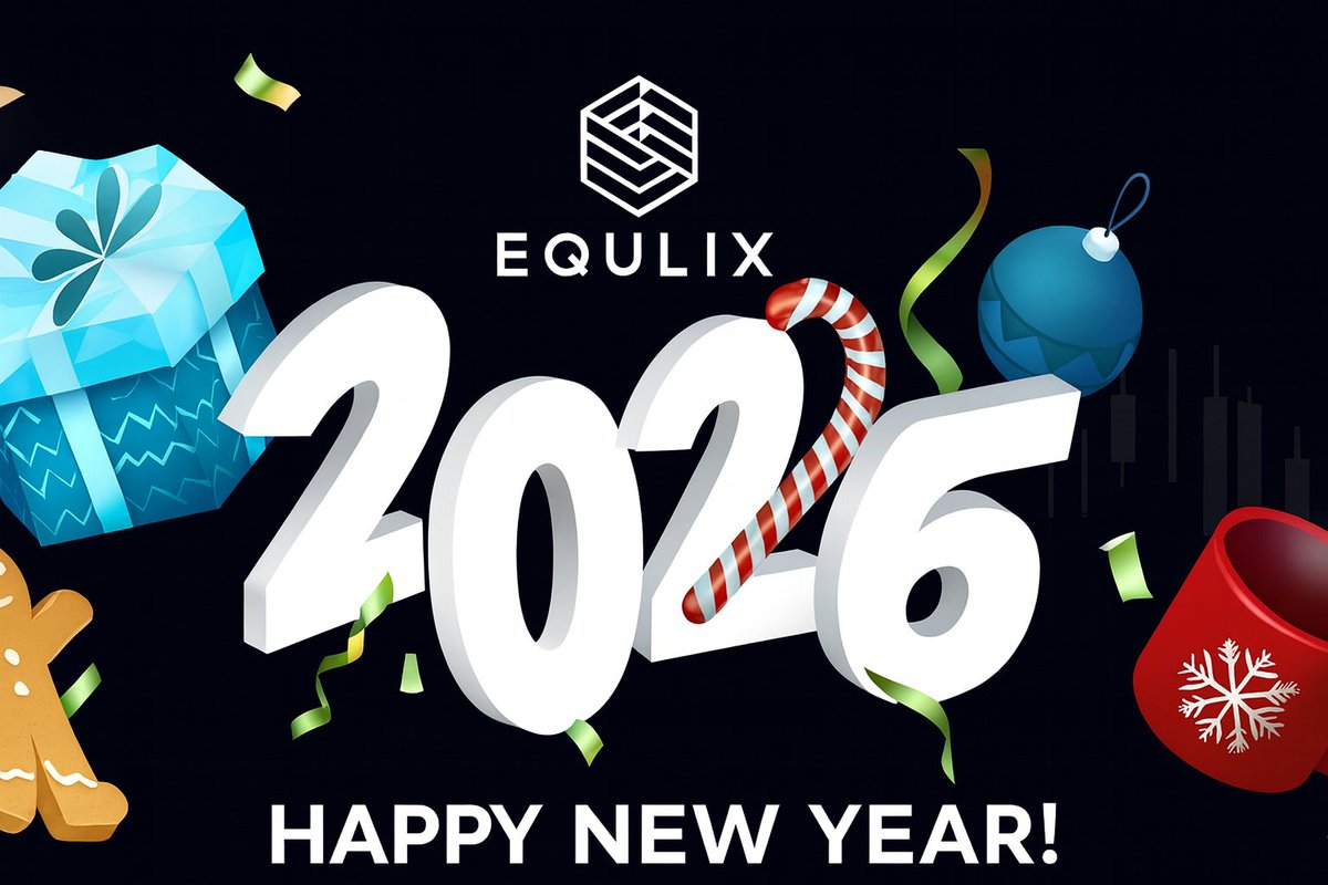 "Happy New Year 2026! 🎉✨

Wishing you a year filled with growth, success, and smarter trades.

Thank you for being part of the Equlix journey — let’s make 2026 even bigger together 🚀📈

#Equlix #HappyNewYear2026 #TradingCommunity