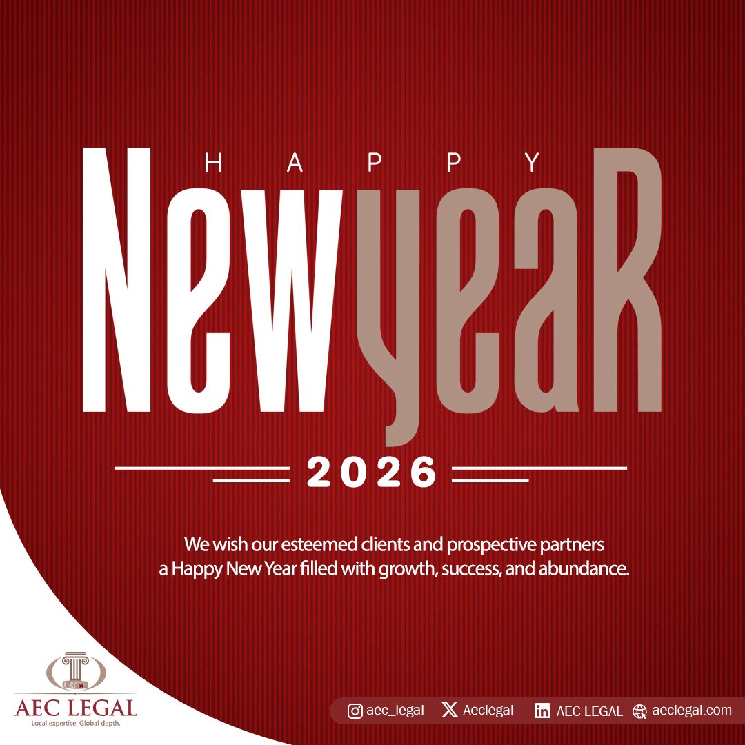 AecLegal's tweet photo. Happy New Year!
We wish our esteemed clients and prospective partners
a Happy New Year filled with growth, success, and abundance. https://t.co/sqScrjxPHA