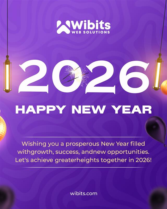 Cheers to new beginnings, bigger goals, and brighter digital success in 2026 with Wibits Web Solutions 🚀 

#HappyNewYear2026 #WibitsWebSolutions #NewYearNewGoals #DigitalGrowth #WebSolutions #SuccessAhead #Innovate2026