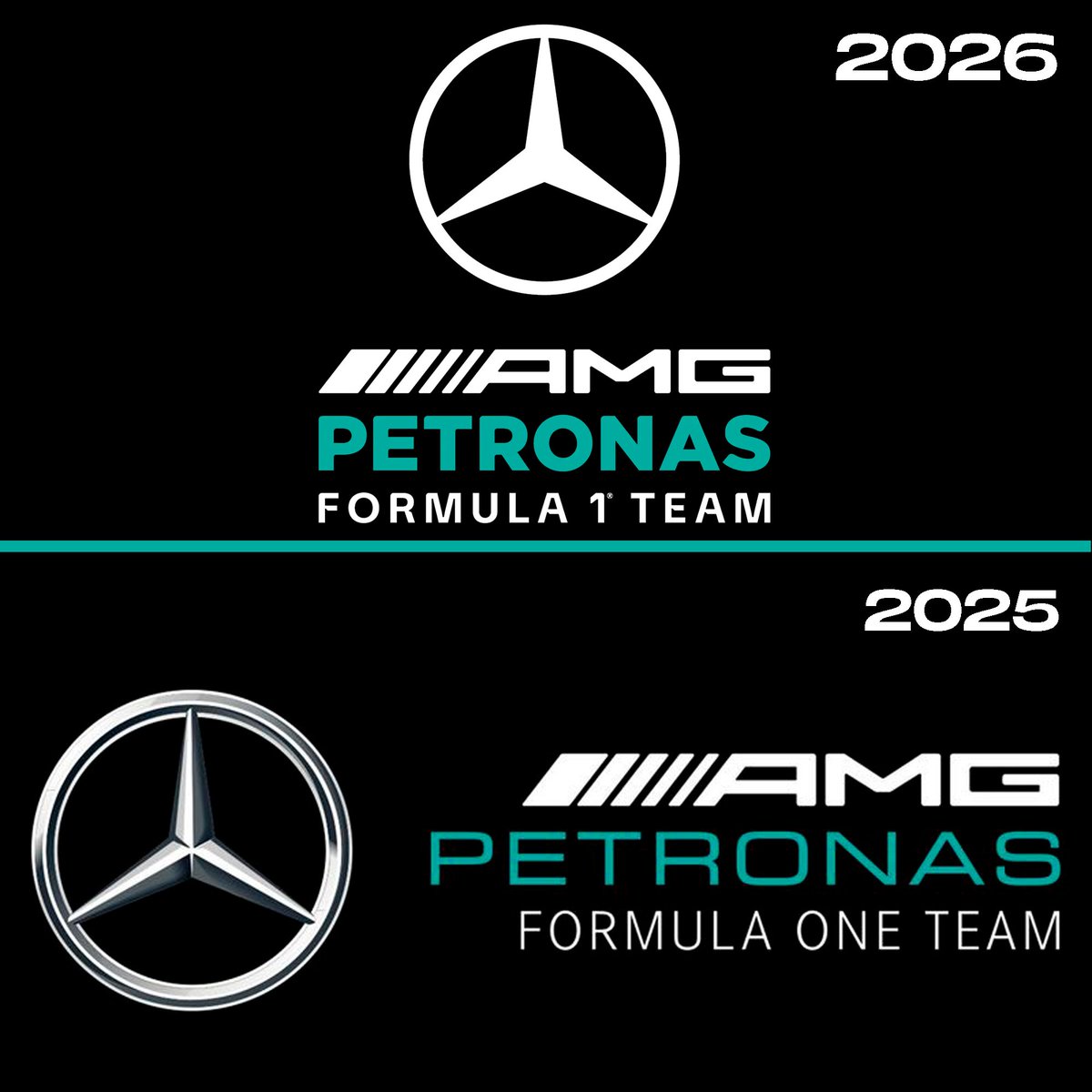 cytrusf1's tweet image. No more silver arrows :(

Mercedes changed their logo.