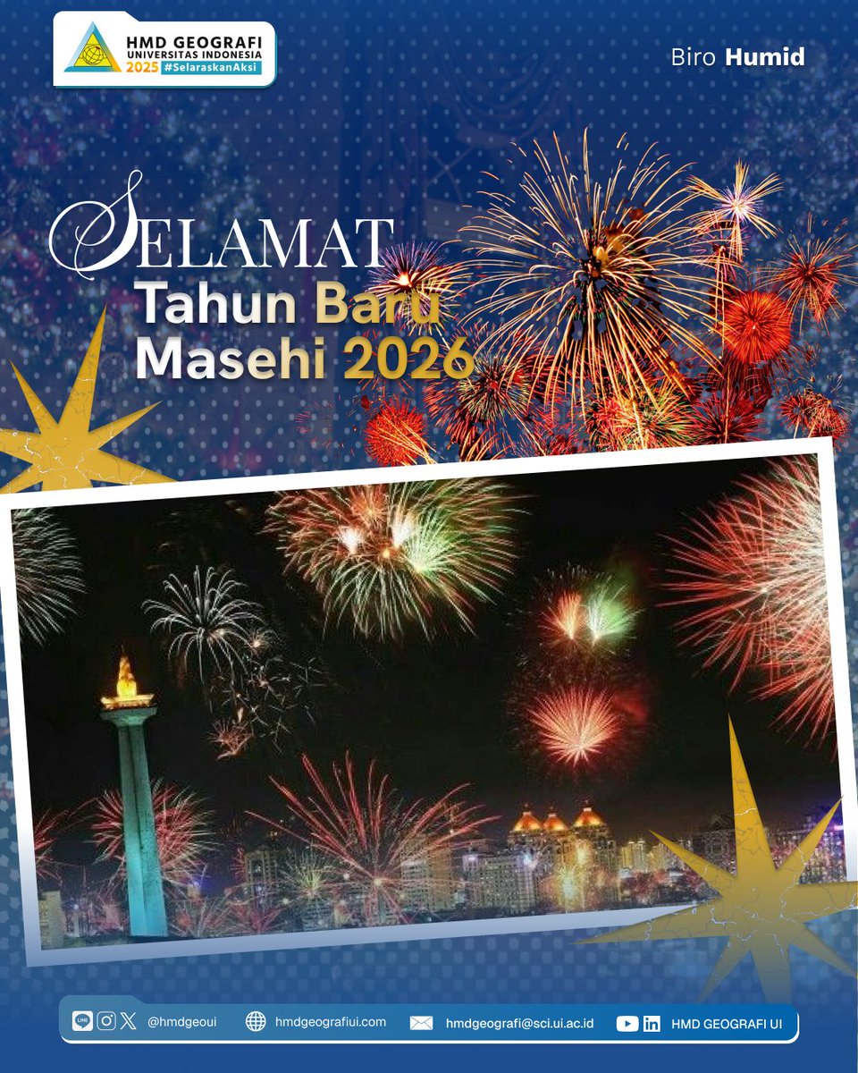 Haloo geopeeps!

Selamat Tahun Baru 2026! 🎆 Semoga tahun ini bawa vibes positif banget, kita upgrade jadi manusia yang lebih baik, dan resolusi kita bermanfaat buat semua makhluk hidup ya! ✨️ Mari gas meriahkan dengan energy baru, karena "New Year New Me!" 🎊 asekk

-🐚