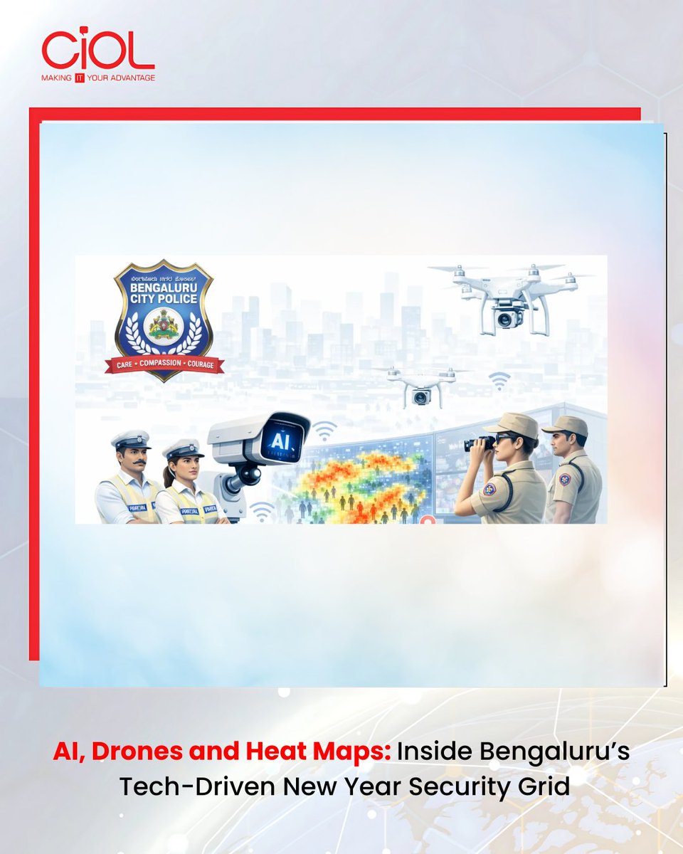 CiOL_News's tweet image. The Bengaluru police deploy AI cameras, drones, heat mapping, facial recognition and smart traffic systems to manage crowds and ensure safer new year celebrations

Read More: ciol.com/news/new-year-…

#Ciol #AI #AIcamera #security # #AItech
