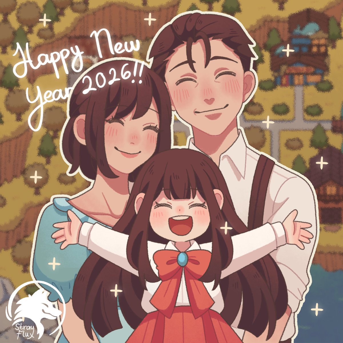 Strayflux_ID's tweet photo. ✨ HAPPY NEW YEAR 2026 ✨ 

May this new year be a happy one for all of us! We also wish the best for Lily and her family going forward ❤️ 🤍 #indiegame #asibegantodream https://t.co/V5I8IoMbeB
