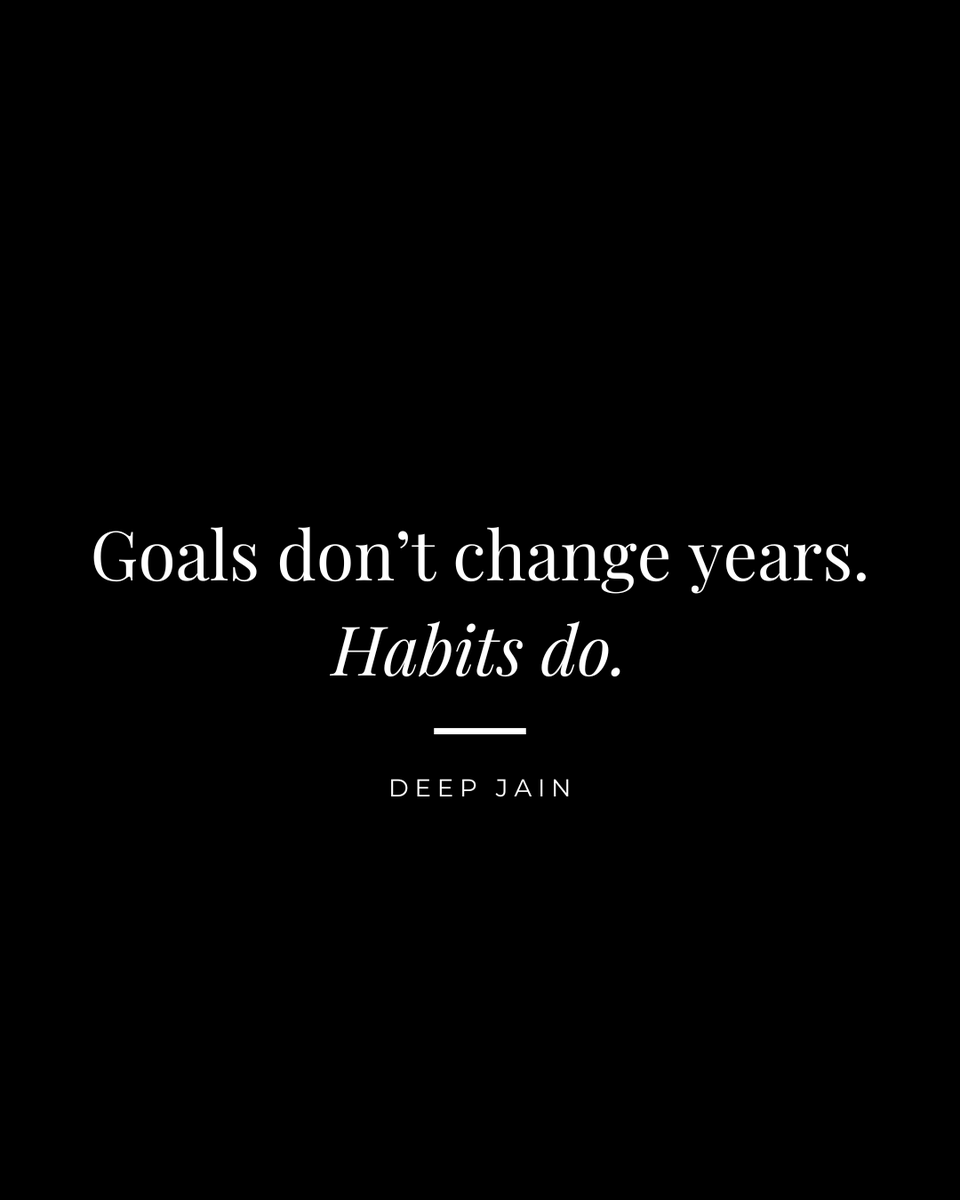 deepj26's tweet photo. Everyone wants a better year.
Few change their habits.

What’s one habit you’re committing to this year? https://t.co/zJDjYc9juP