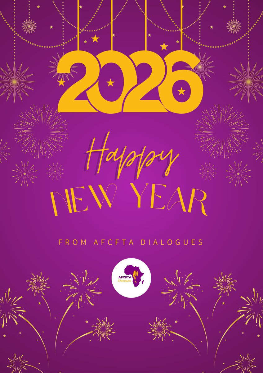 2026 is a year to deepen conversations, strengthen collaboration, and move Africa closer to a truly integrated market.

Here’s to advancing the #AfCFTA together

Happy New Year from all of us at AfCFTA Dialogues

#AfCFTADialogues #anintegratedafrica #borderlessafrica