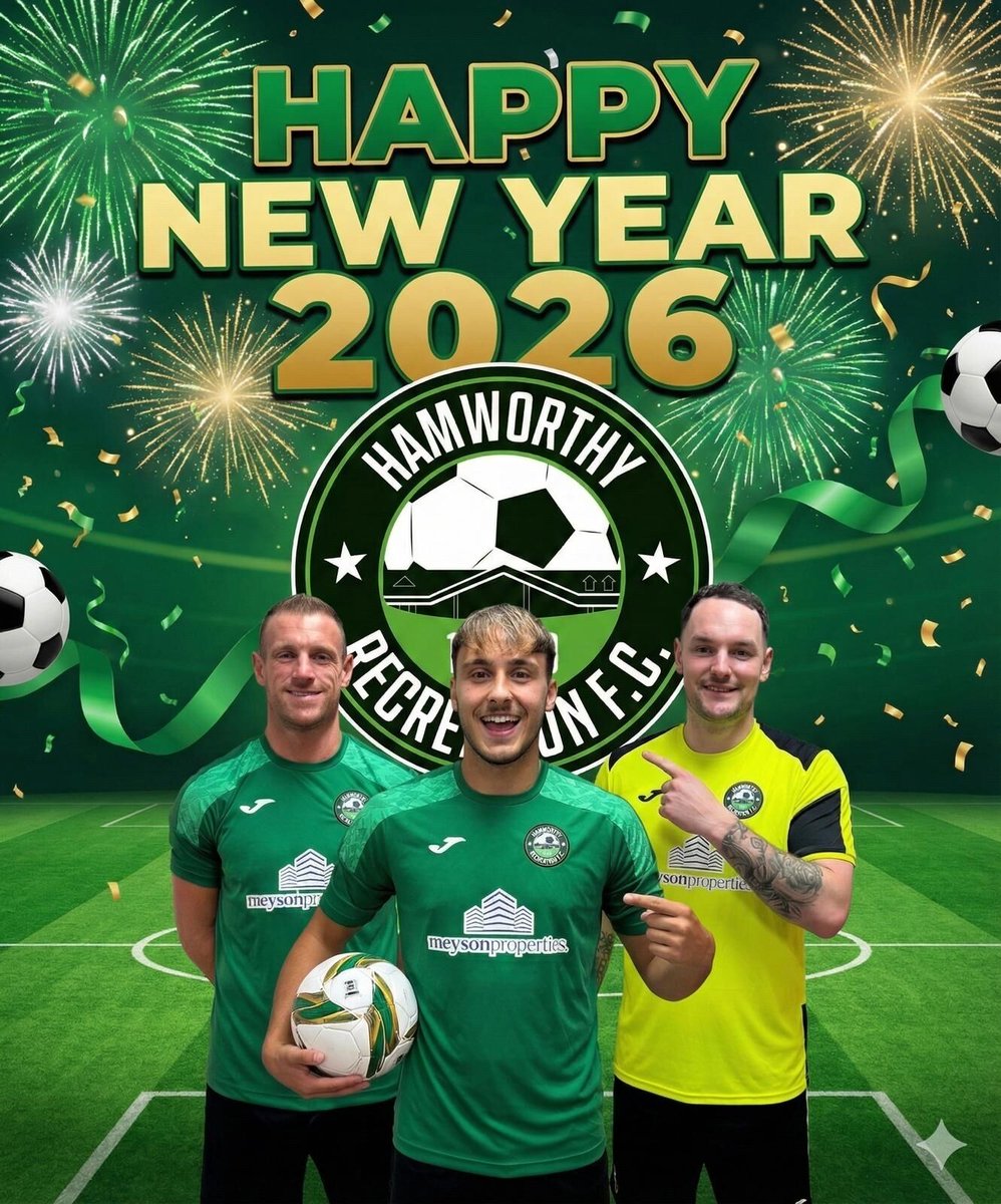 ⚽ Happy New Year! ⚽

A massive thank you to you all for your continued support throughout 2025 💚

Wishing you all the very best for 2026.

From us all at Hamworthy Rec ⚽💚