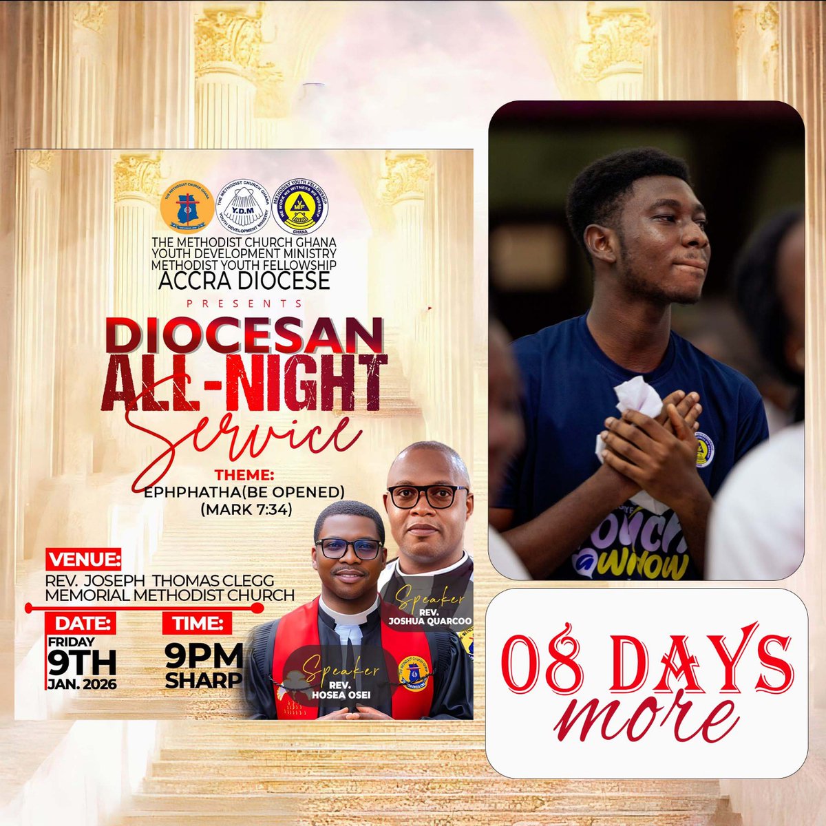 accdiocesemyf's tweet photo. 8️⃣ DAYS TO GO
Don’t come alone!
Bring a friend, tell a friend, and let’s ignite the night together! 🙌💫
#DiocesanAllNightService
#AccraDiocesanMYF
#Ephphatha
#BeOpened https://t.co/tf0VZ8k3dL
