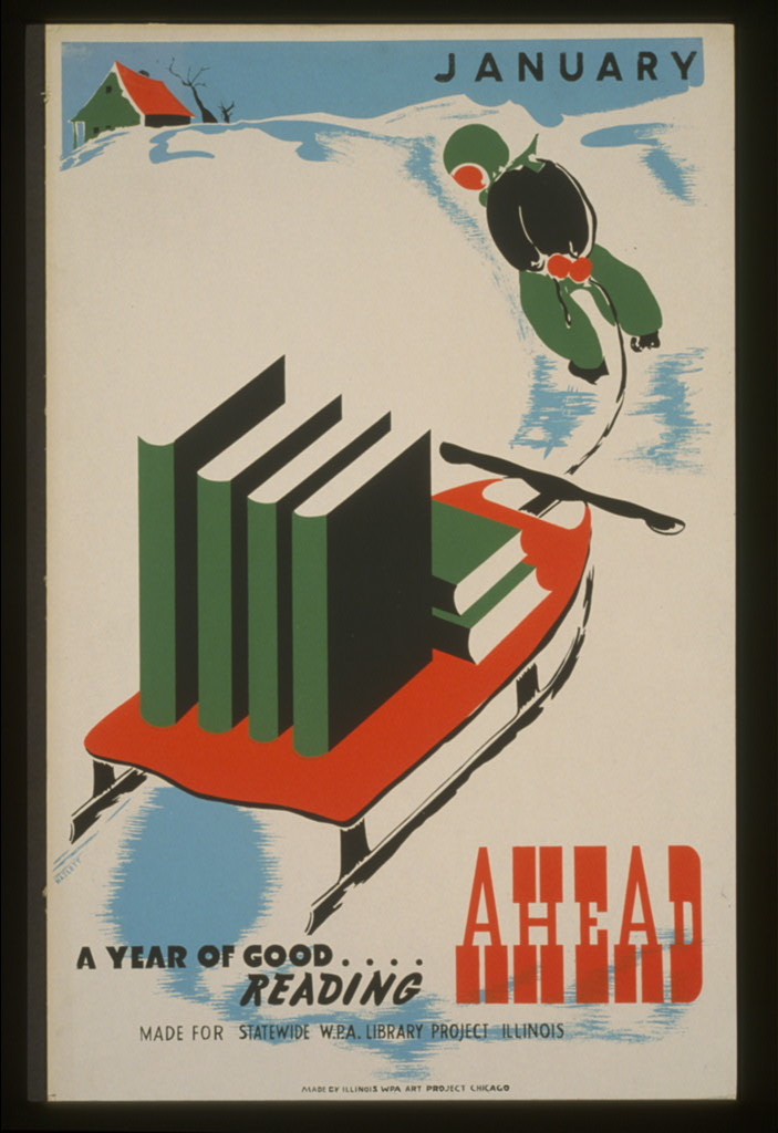 Happy New Year! We love sharing these pro-book posters from the Works Projects Administration Poster Collection in the Library's Prints and Photographs Division. Of the 2,000 WPA posters known to exist, the Library of Congress's collection of more than 900 is the largest.