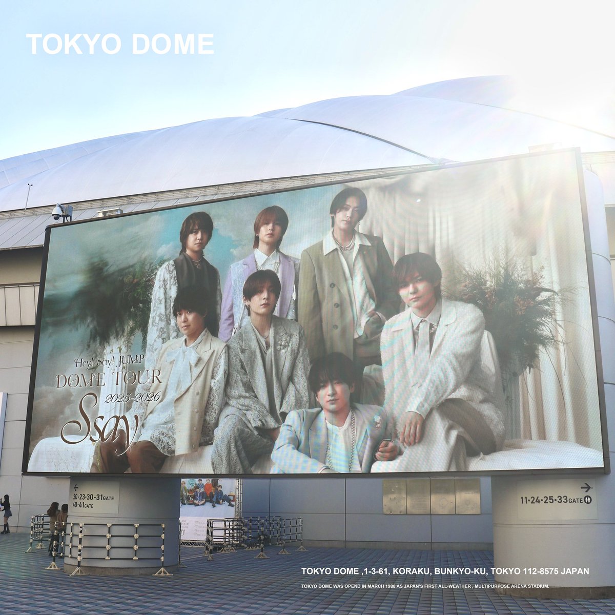 tokyodome1988_'s tweet photo. 2025.12.29(Mon)-30(Tue),2026.1.1(Thu)
Hey! Sɑy! JUMP 
DOME TOUR 2025-2026 S sɑy

#HeySɑyJUMP の4大ドームツアー 
#東京ドーム 公演は、
今年も年またぎの3DAYS開催！

こだわりが詰まったコンサートで
ドームをJUMP色に染め上げました。

煌びやかな時間をありがとう✨

#tokyodome https://t.co/HIM3yFFJ35