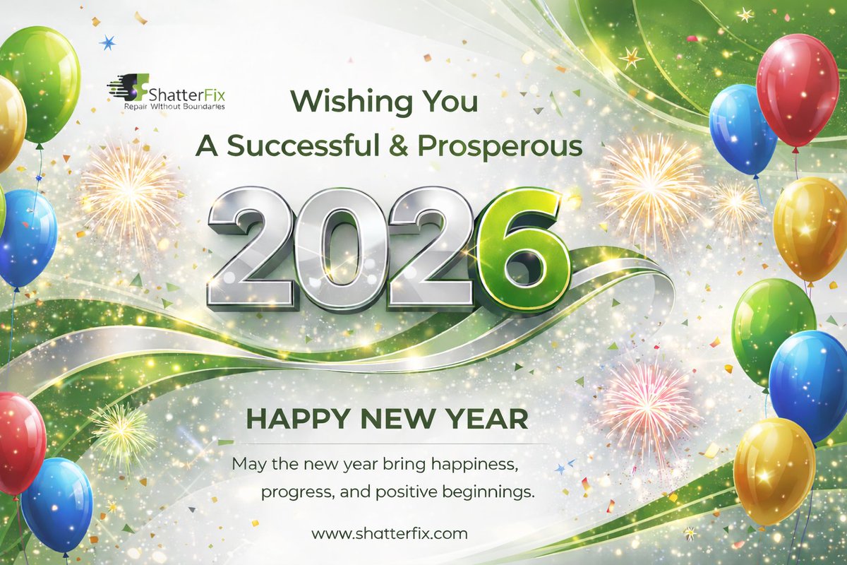 ShatterFixIndia's tweet photo. Here's to fresh starts and new milestones. Team ShatterFix wishes you a Happy 2026! 🎯✨ https://t.co/UnPPqndXpy