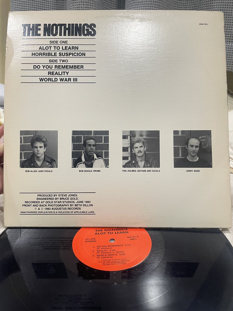 Styliztik Jones × DirtyDiggs レコード 新品未使用 THE NOTHINGS / ALOT TO LEARN 83年米盤orgレコード Augustus Records