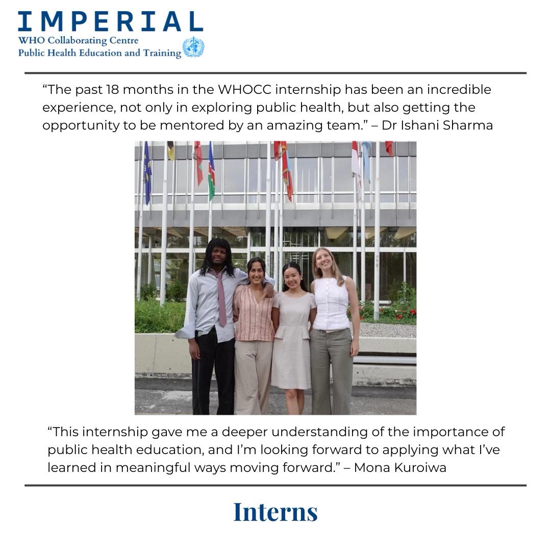 ImperialCCentre's tweet photo. Last Day of WHOCC Wrapped; Welcoming the New Year. 

In 2025, our Postgraduate Fellowship and Internship Programmes continued to support early career professionals in developing their expertise across key public health areas. 

We look forward to reflecting on the Year 2026! https://t.co/Q2vywi1FF6