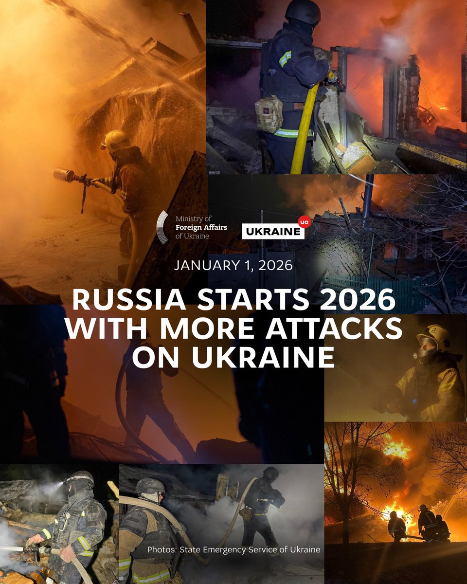 On New Year’s night, when people gathered to welcome the new year together, Russia attacked Ukrainian cities, remaining true to its priorities of killing, terror, and exhaustion.

The regions of Volyn, Kharkiv, Odesa, and Kherson were affected. The first civilian victim of