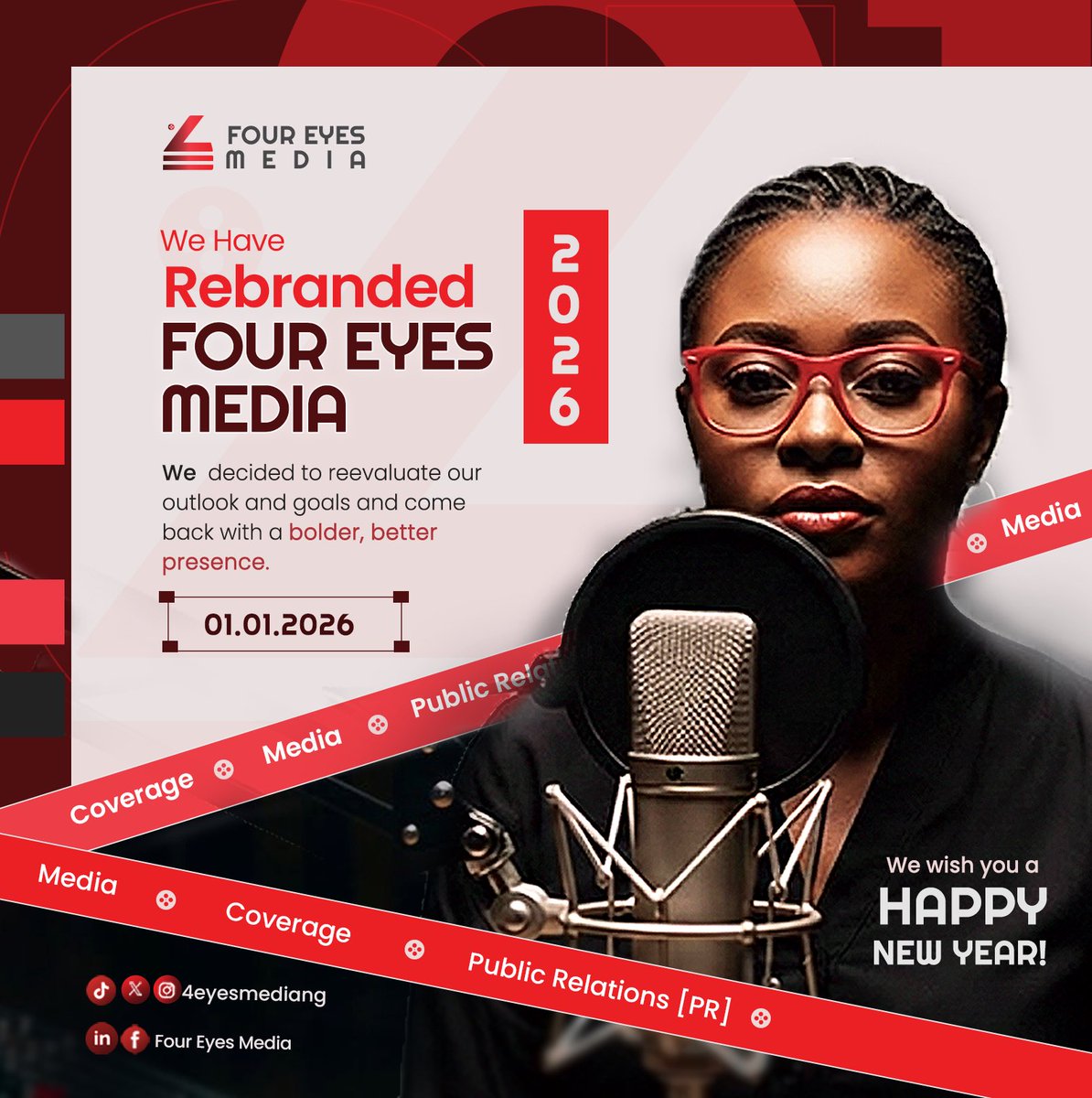 4eyesmediang's tweet photo. Four Eyes Media has evolved from a content-facing platform into a strategy-first digital communications and public relations agency. This relaunch reflects our commitment to deeper thinking, sharper storytelling, and communication architectures that go beyond posts and headlines. https://t.co/xSWRG8kFVg