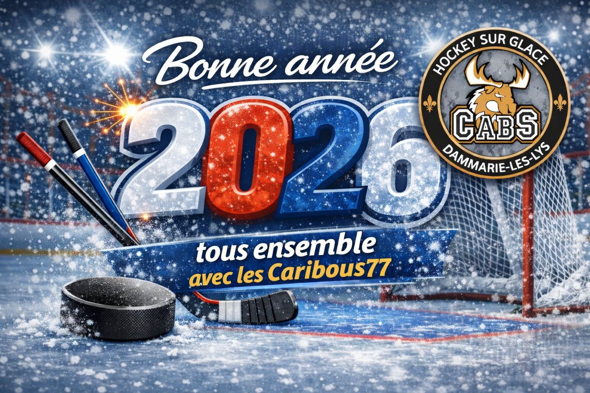 🏒✨ Bonne année 2026 ! ✨🏒
Que cette nouvelle année soit synonyme de réussite sportive, d’engagement collectif et de passion sur la glace 🔥
Merci à tous ceux qui font vivre le club au quotidien.
👉 Cap sur 2026, ensemble !
#BonneAnnée2026 #HockeySurGlace #TeamSpirit