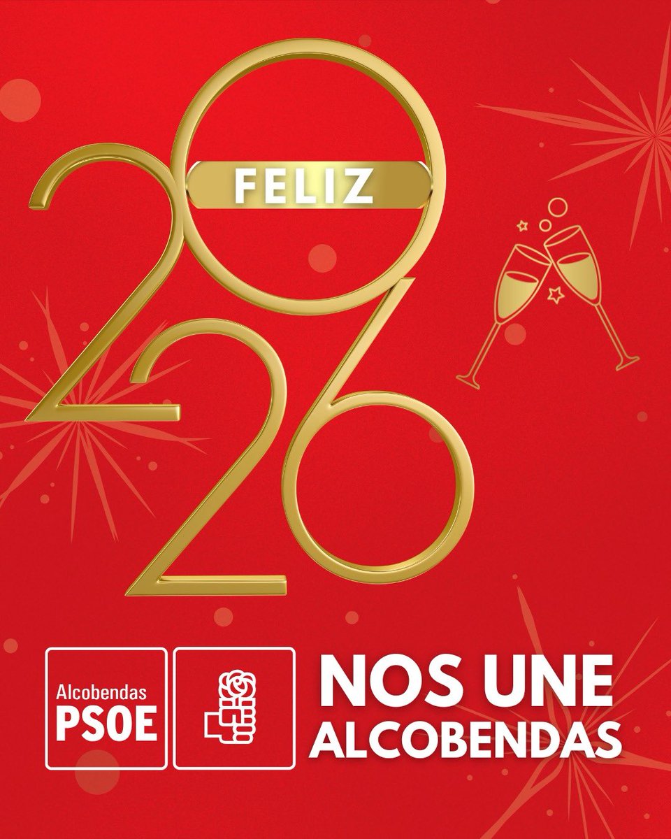 Arrancamos 2026 con ganas, con ilusión y con la misma idea de siempre: cuidar #Alcobendas y a sus vecinos y vecinas❤️

¡Feliz Año Nuevo!🥂🎉