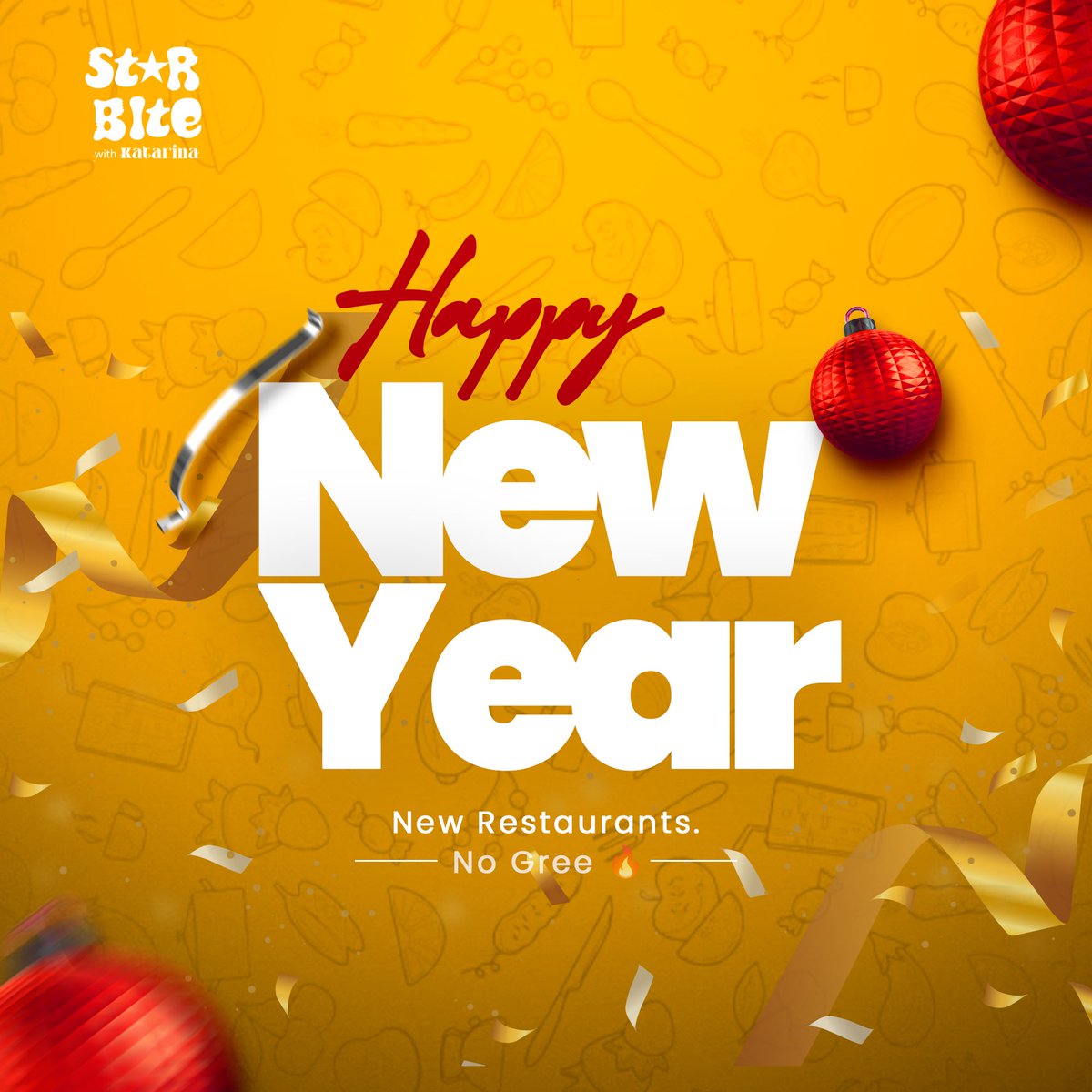 StarBiteby's tweet image. Happy New Year from Starbite! 🎉🍴 

May your 2026 be filled with laughter and happy moments! Who’s ready for more reviews with Katarina? 

#StarBite #KatarinaAtaman #happynewyear #2026yılı