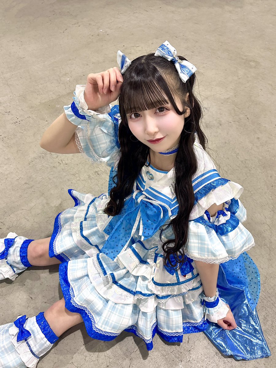 ♡さん　虹羽みに 新アー写公開】 ⁡ ♥虹羽みに ♡担当カラー 水色 ♥みにの成長みにきて