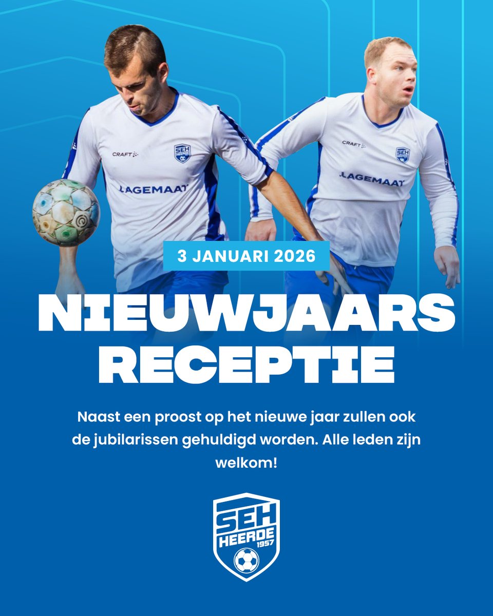 💙🤍Mede namens het bestuur van SEH wensen wij iedereen een heel fijn, gezond en sportief 2026 toe.

We hopen jullie allemaal zaterdag te ontmoeten tijdens de nieuwjaarsreceptie, om 15.00 uur. Meer info @ vvseh.nl/nieuwjaarsrece…

#feestdagen #bestewensen #oudennieuw #wijzijnseh