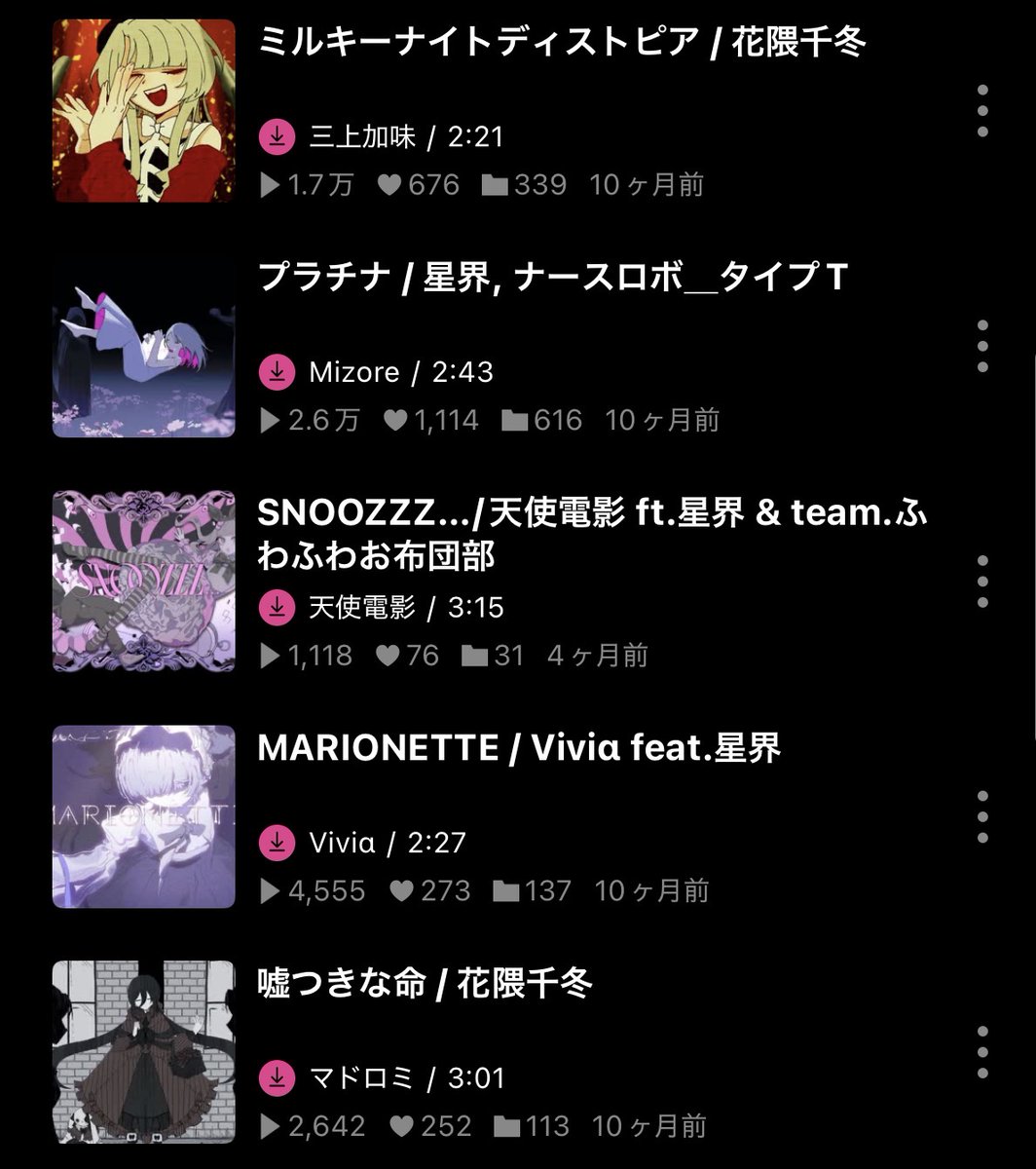 Chrochall's tweet image. #2025年ボカロ10選
🥇U/日和る
🥈人形と黒翳/哀乃
🥉お遊々々々々々々/tsuzuki
窮鼠化猫を如何噛むか？/racca.
後頭葉ワンダーランド/ki-you
ミルキーナイトディストピア/三上加味
プラチナ/Mizore
SNOOZZZ…/天使電影
MARIONETTE/Viviα
嘘つきな命/マドロミ

敬称略
すてきな作品と作者様に感謝です